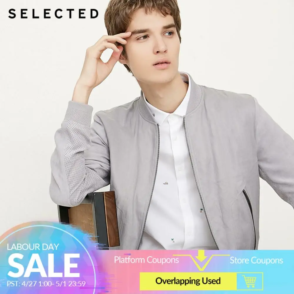 

SELECTED Men's Linen Splice Coat Autumn & Winter Baseball Collar Jacket Clothes C | 418321501