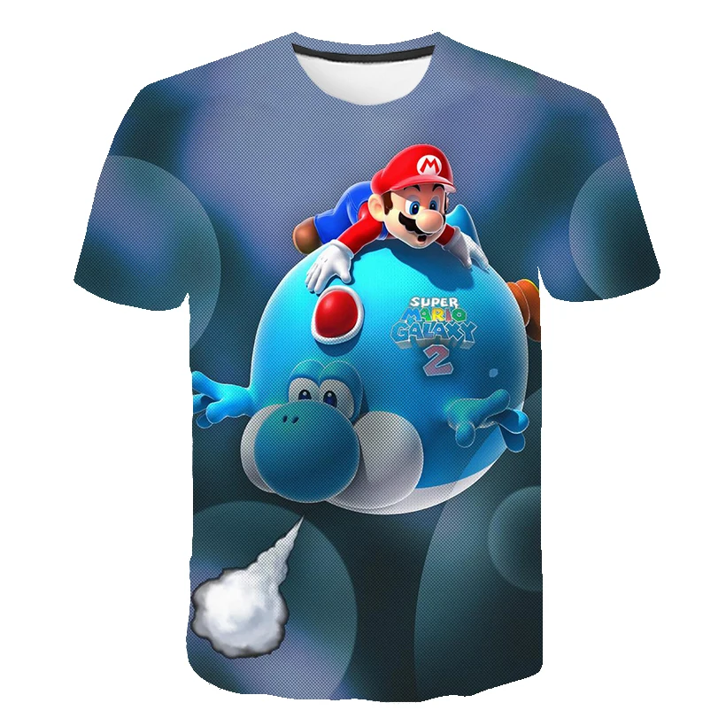 Футболка Mario Bros Mashup топ 2020 Kawaii детские футболки для мальчиков модная детская