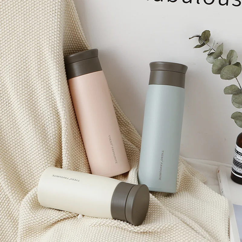 

Portable INS Stainless Steel Readily Women's Men's Simple Students Insulated Cup Solid Color Volkswagen Filter Tea Cup Water Cup
