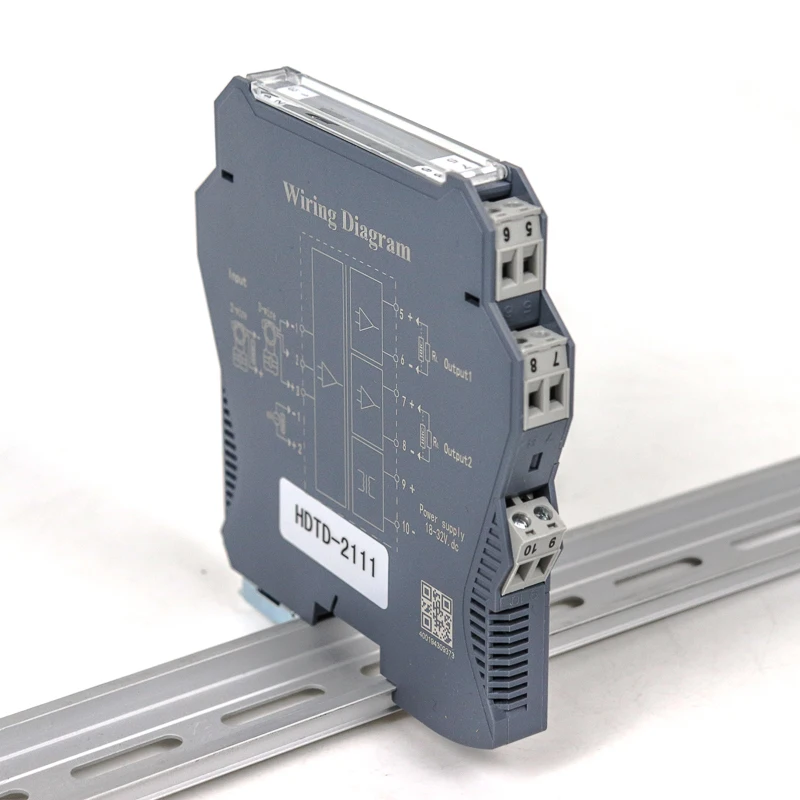 35mm DIN rail analog converter 0-10v 4-20ma signal isolated transmitter