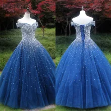 It's Yiya вечернее платье с открытой спиной на шнуровке с вырезом лодочкой с открытыми плечами Роскошные бальные платья с блестками женские вечерние платья de Soiree E1035