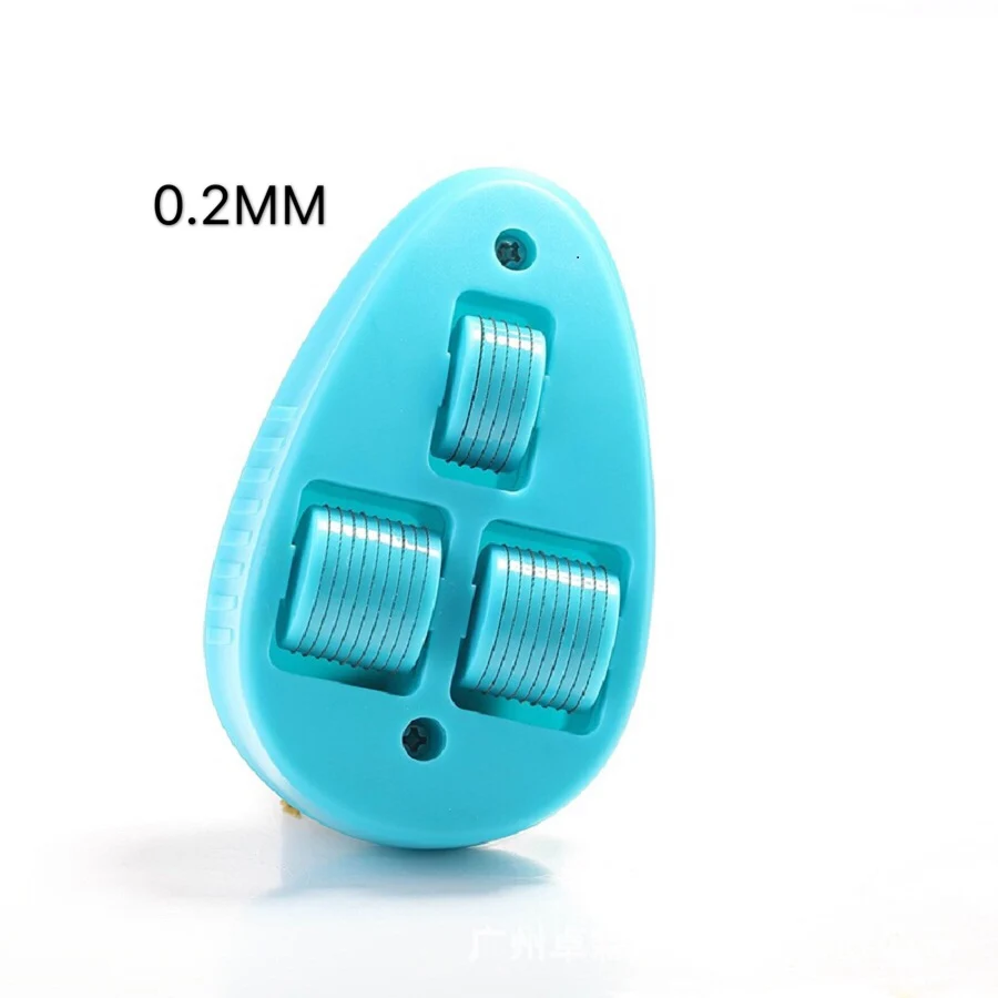 Blue 0.2mm Микро иглы Дерма ролик Красота мышь Титан уход за кожей лица Лечение против старения омоложение для кожи, лица и тела Уход Инструмент - Габаритные размеры: Blue 0.2mm