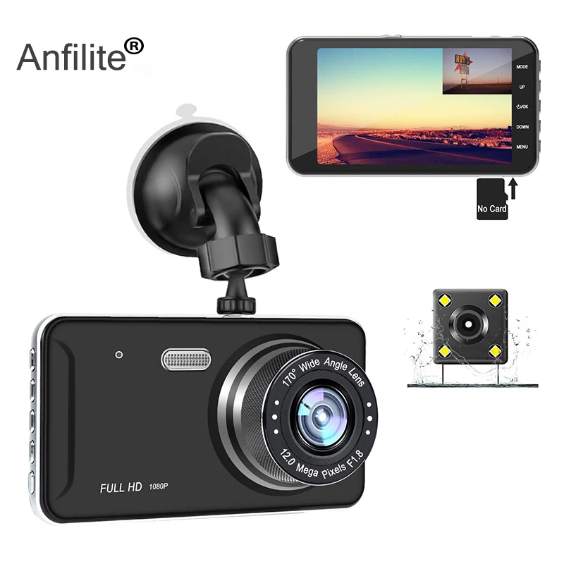 Автомобильный видеорегистратор с двумя объективами Anfilite 4 0 дюйма Full HD 1080P