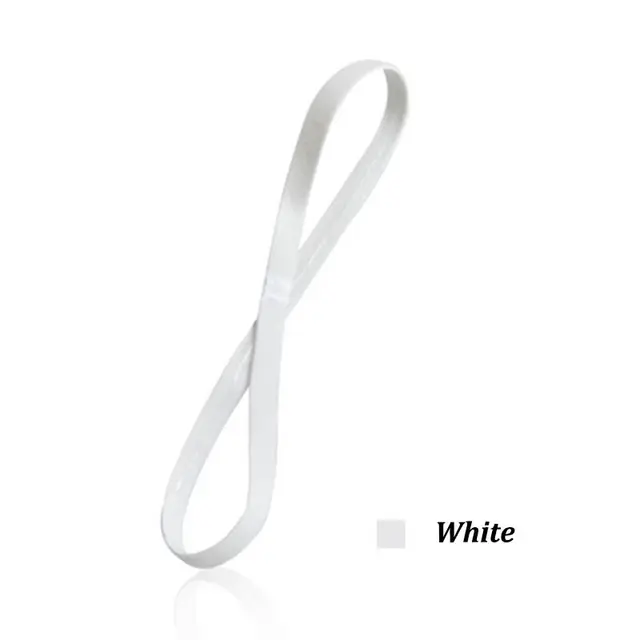 Women Stretch Sports Yoga Hairband Headband for Men Sport Running Fitness Headbands Elastic Anti-slip Sweatband Gym Headbands White
