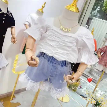 

2020 hot sale girls t-shirt short sleeve fashion summer girls top 2-7t F24