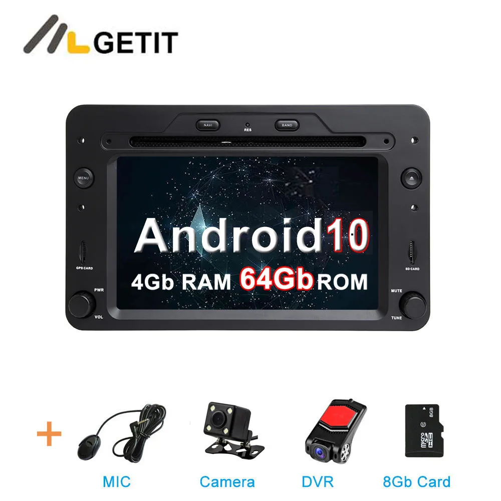 DSP Android 10 Автомобильный dvd стерео Мультимедийный Плеер для Alfa Romeo Spider Alfa Romeo 159 Brera 159 Sportwagon с радио - Цвет: 4G CAM DVR SD