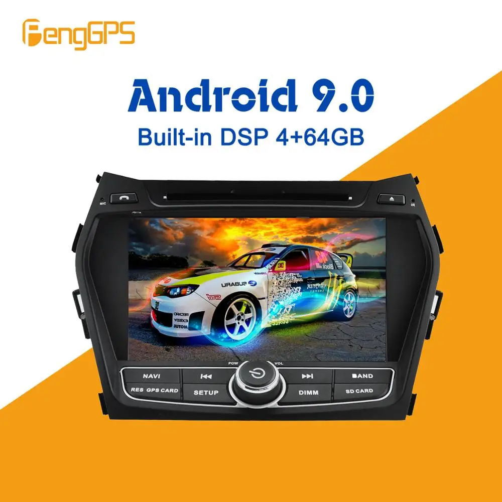  Android 9.0 4+ 64GB px5 Built in DSP Car DVD Player Multimedia Radio for Hyundai IX45 Santa fe 2014