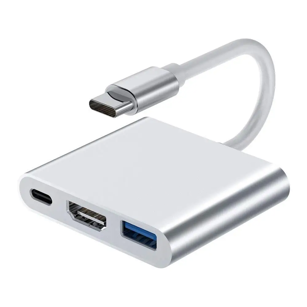 Fiuzd USB C концентратор 3 в 1 USB док-станция USB-C к HDMI кард-ридер RJ45 адаптер для MacBook samsung huawei Xiaomi Iphone