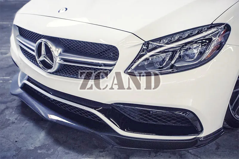 PSM передний губной сплиттер задний спойлер для Benz C63 AMG W205 4 двери 2015UP