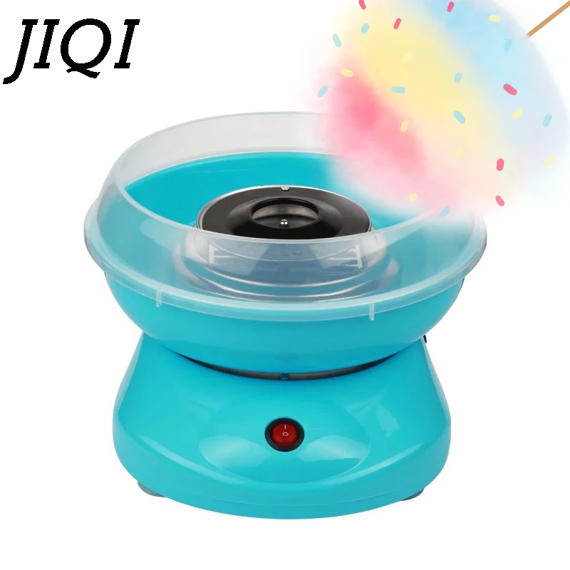 Jiqi mini máquina elétrica para fadas, 110v/220v, faça você mesmo, doce, algodão, doce, portátil, algodão, doce, tomada padrão ue e eua