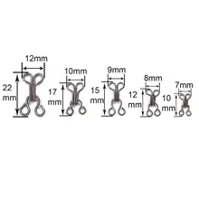 24 шт. тканевый крючок и застежка для глаз 7-12 мм металлическая пряжка кнопка для бюстгальтера/платья/корсета/воротника/сумки/рубашки Швейные аксессуары