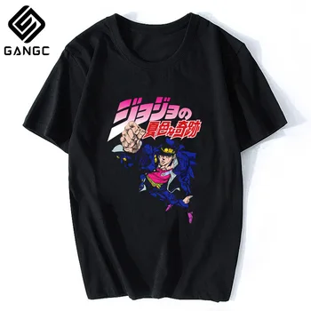 

Harajuku Streetwear Cotton Camisetas Hombre Men Vaporwave Japan Anime Shirt Jojos Bizarre Adventure Vintage Men Manga T-shirt