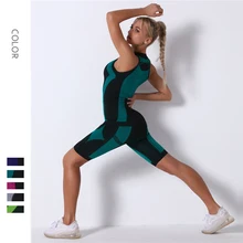

2Pcs Women Workout Fitness Set Seamless Yoga Running Tank Top Vest& Hight Waisted Shorts Sport Clothing For Female Gym Wear Suit