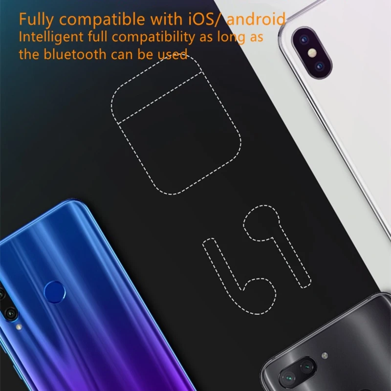 TWS 1536U чип Bluetooth 5,0 раздвижная Регулировка громкости и и беспроводной зарядный чехол и gps и обнаружение ушей и реальная батарея и всплывающий кран