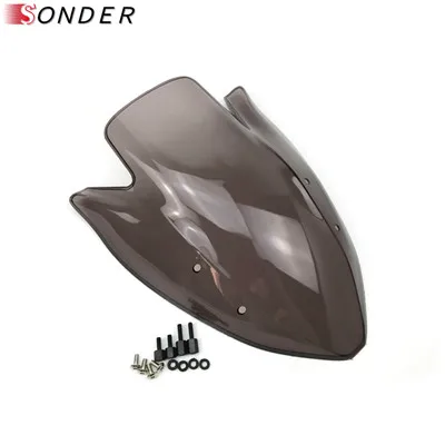 Мотоциклетное ветровое стекло для Kawasaki Z1000 Z 1000 2003 2004 2005 2006 дымчатое лобовое стекло для лобовое стекло, ветровой щиток Z1000 03 04 05 06 - Цвет: Smoke