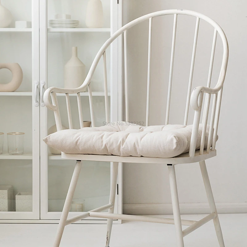 Us 69 79 25 Off Ins Iron White Dining Chair Northern Europe Small Apartment Layout Bedroom Chair Cafe Tea With Milk Shop Leisure Time Chair On