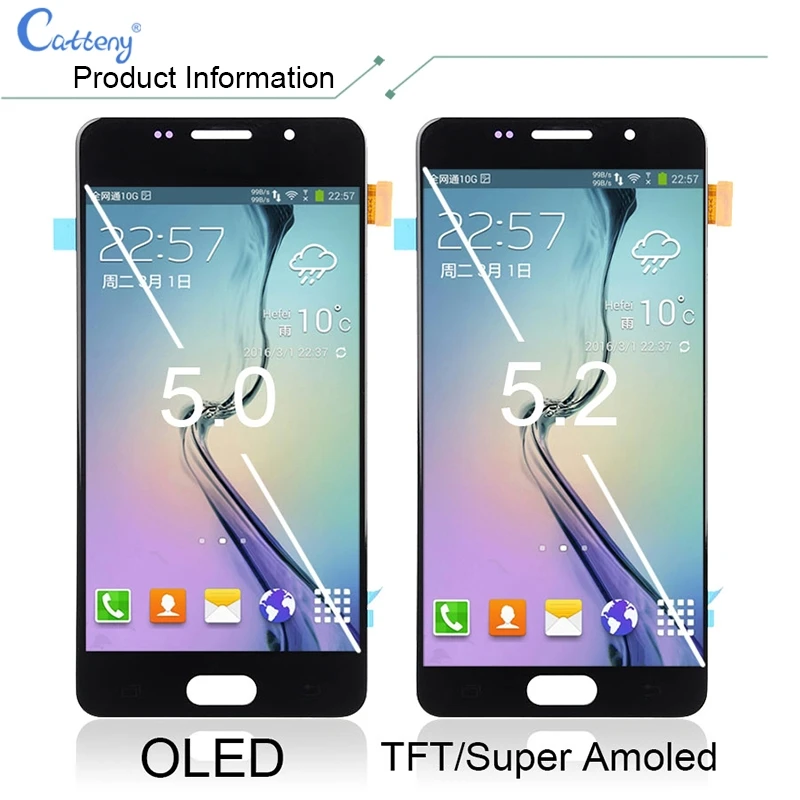 Amoled para Samsung Catteny Galaxy A510 Display Touch Screen Digitador Assembléia A510m - ds A510f a5 2021 Lcd 6 Cheap LCDs de celular