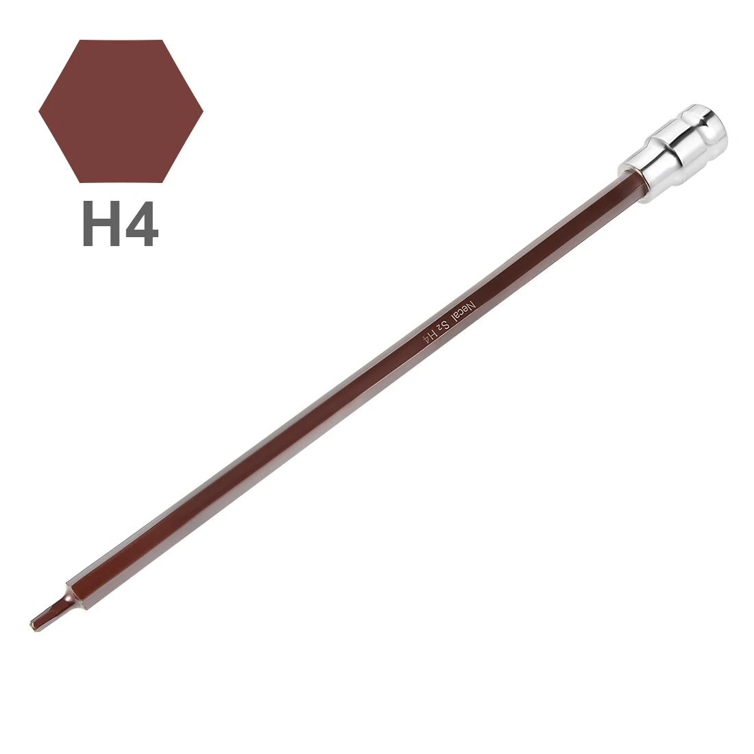 uxcell 1/2-Inch Drive Extra Long Hex Bit Socket Wrench S2 Steel 200/300mm Length H4/5/6/8/10/12 to Household Maintenance