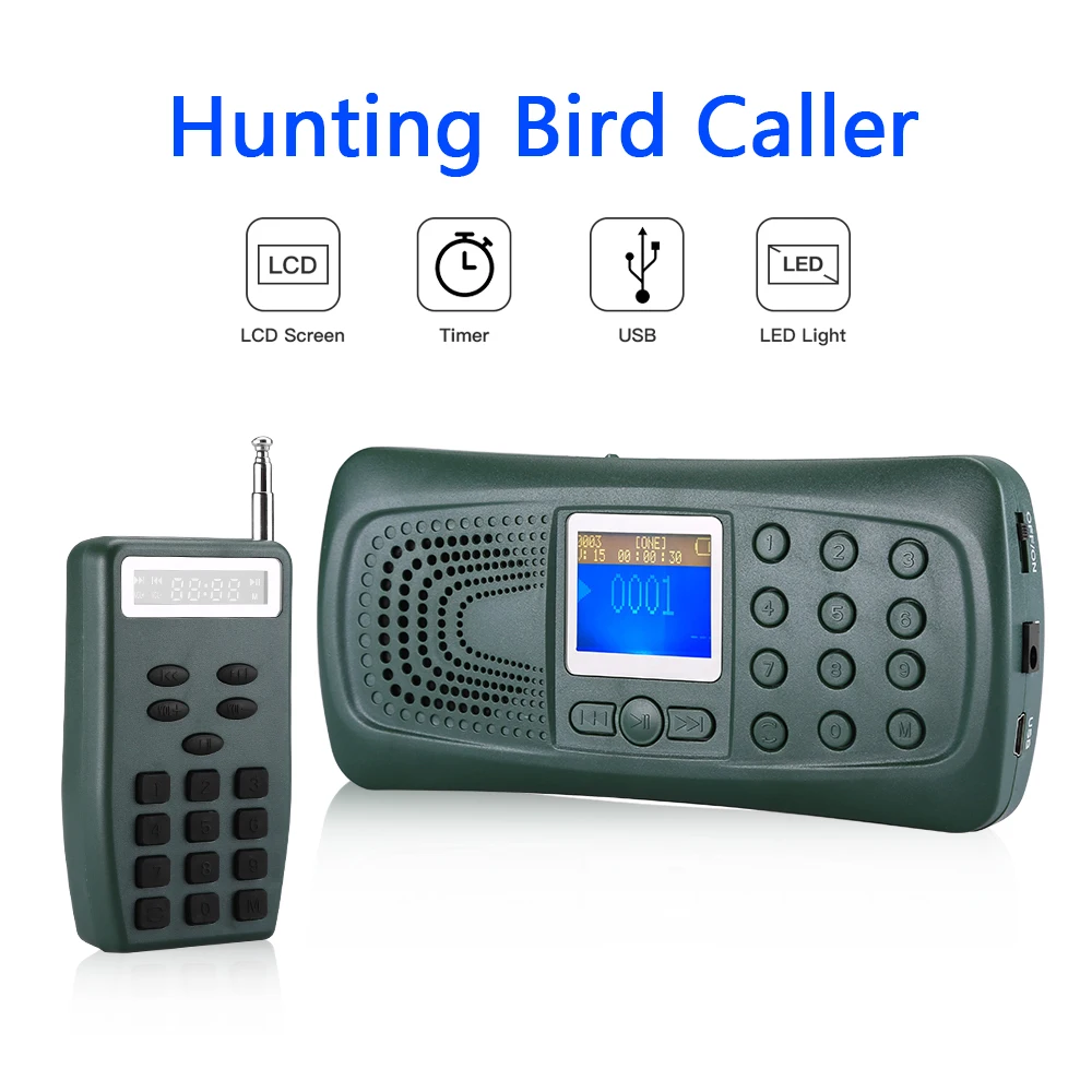 10W 120dB Hunting Decoy Calls Remote Control Hunting Bird Speaker Predator Caller Hunting Lure Sounds Loud Speaker Kit CP-387