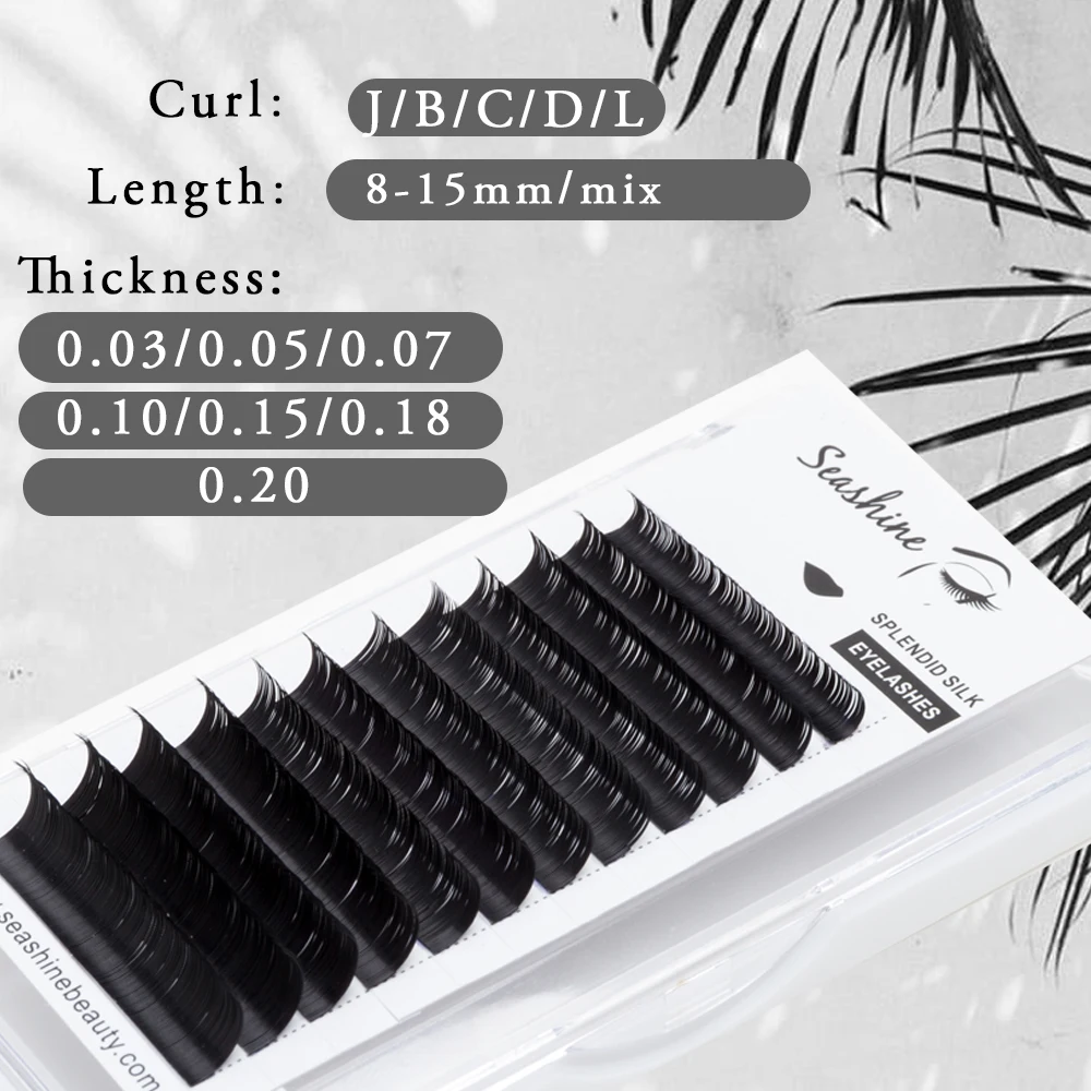 

Seashine Eyelash Extensions High Quality Faux Mink Individual Eyelashes Single False Eyelash Soft Classic Individual Lashes