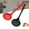 Long Handle Silicone Colander Non-Stick Cooking Strainer Heat Resistant Filter Spoon Mesh Skimmer Oil Mesh Colander Kitchen Tool 3