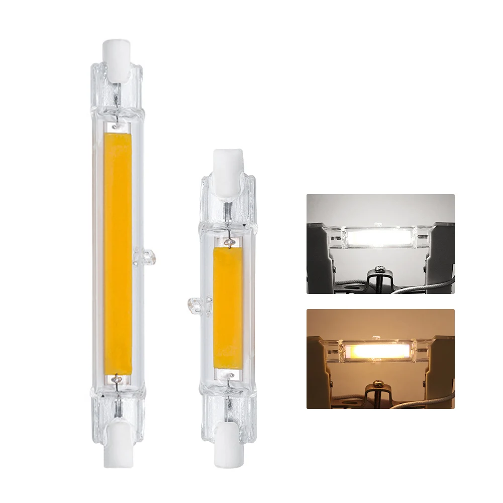 Dimmable j78 r7s 8 Вт 78 мм светодиодный светильник лампы j118 Led cob 16 118 стеклянная трубка