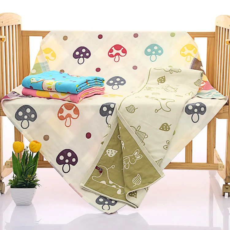 

Pure Cotton Three Layer Gauze Skin-Friendly Baby Big Comforter Summer Airable Cover Soft Bath Towel