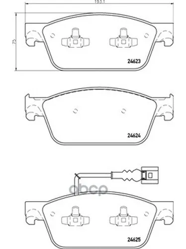 Колодки Тормозные Vw Multivan V/Transporter V(2e4) 09- Передние С Датч. Brembo P85141 Brembo арт. P85141