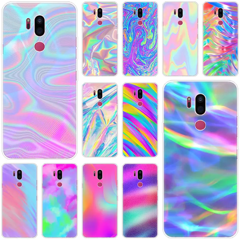 Цветной Радужный мягкий чехол для LG G5 G6 Mini G7 G8 G8S V20 V30 V40 V50 ThinQ Q6 Q7 Q8 Q9 Q60 W10 W30 Aristo 2 X Power