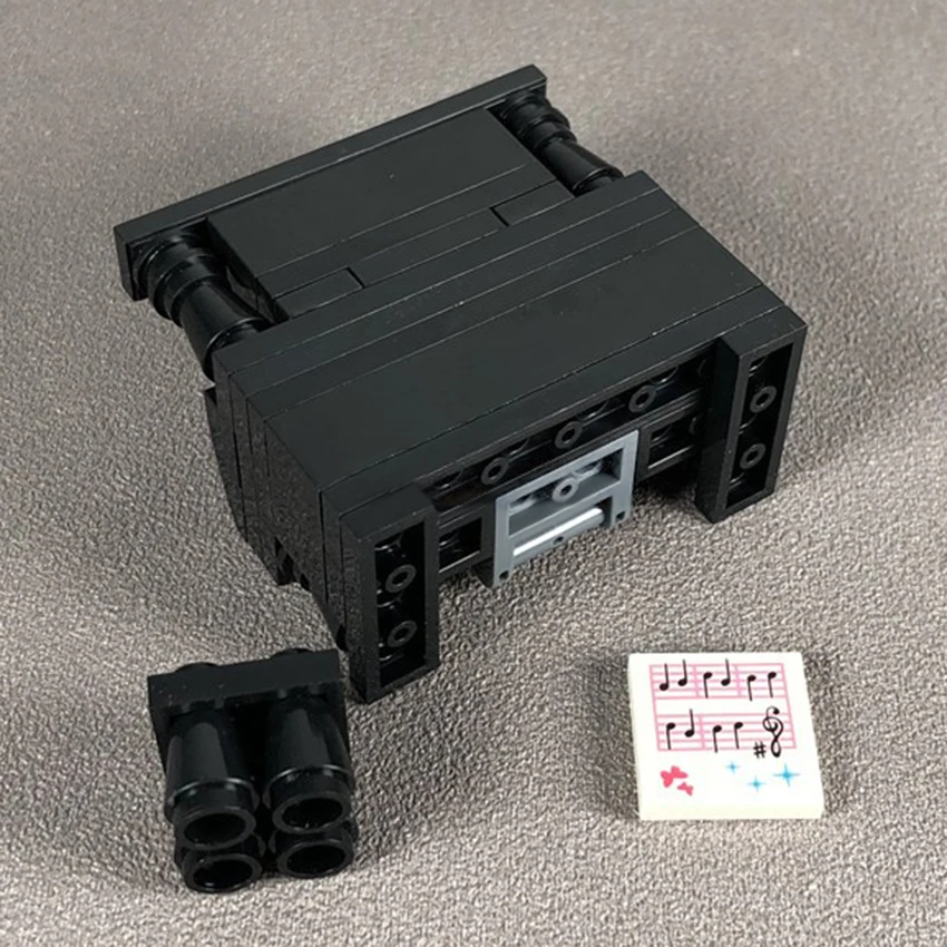 Single Legolingly Instrument Building Block Set City Figure Accessories Piano Music Player Chair MOC Brick Children DIY Toy Gift (4)