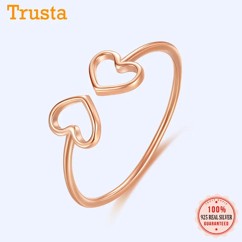 Trustdavis 100% 925 пробы коктейльное Открытое кольцо для женщин из серебра ювелирные