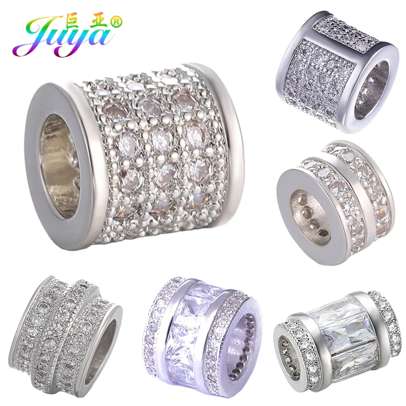 Металлические бусины Распорки Juya DIY микрозакрепка шампанское циркониевые