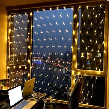 

Connectable LED Net Light 8 Modes Mesh Fairy String Lights Christmas Net Lights for Outdoor Indoor Garden Bushes Wedding Decor