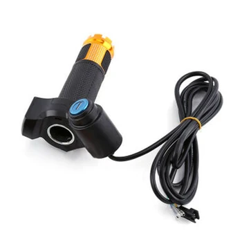 

12V-99V Electric Scooter E-Bike Throttle Grip Handlebar LED Digital Meter + Key