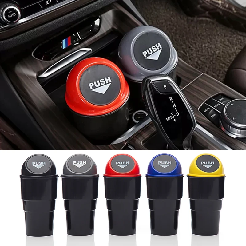 

Universal Car Trash Can Door Seat Back Visor Trash Bin Auto Organizer Storage Box Color Garbage Dust Case Ashtray Car-styling