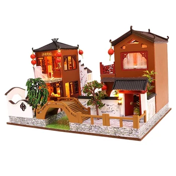 

1/24 Scale Chinese Style Dollhouse with LED and Music - Creative Room Gifts For Girls and Women