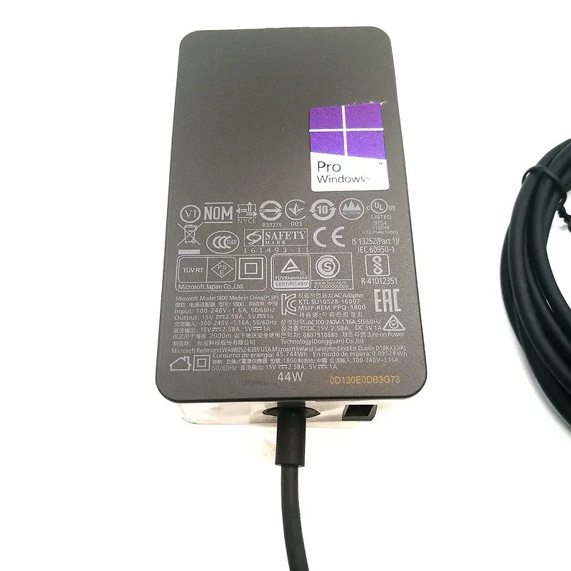 15V 2.58A 44W 1800 1796 планшетный ПК AC блок питания для ноутбука Зарядное устройство для microsoft new Surface Pro 5 Pro 6 Pro 4 Surface Book