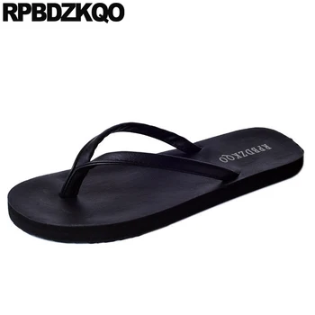 

fashion slip on leather black breathable slippers flip flop native casual slides water mens sandals 2019 summer outdoor shoes