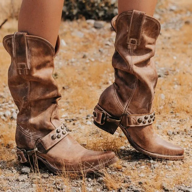 

2019 Hot Sale Winter Boots Women Buckle Rivet Ladies Fashion Woman Leather Shoes Large Size 34-43 WXZ043