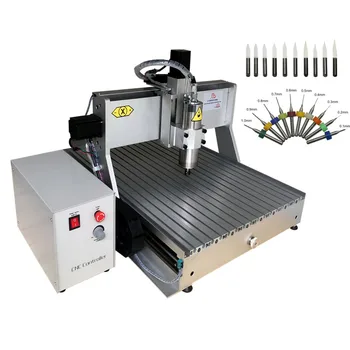 

1.5KW CNC Router 3040 Milling Aluminum wood Engraving Machine 3axis 4axis With Free Drill Tool