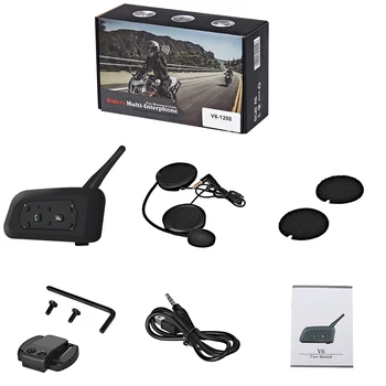 

1 Set Motorcycle Helmet Bluetooth Headset Intercom 1200M Communica Wireless Intercomunicador BT Interphone Hot Sale