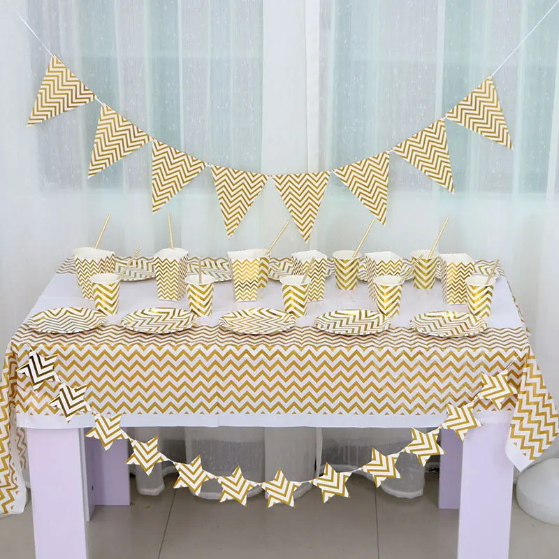 Leeiu Baby Shower золотые вечерние одноразовые столовые приборы серебряные бумажные тарелки стаканчики соломенные украшения для дня рождения Свадебные Поставки