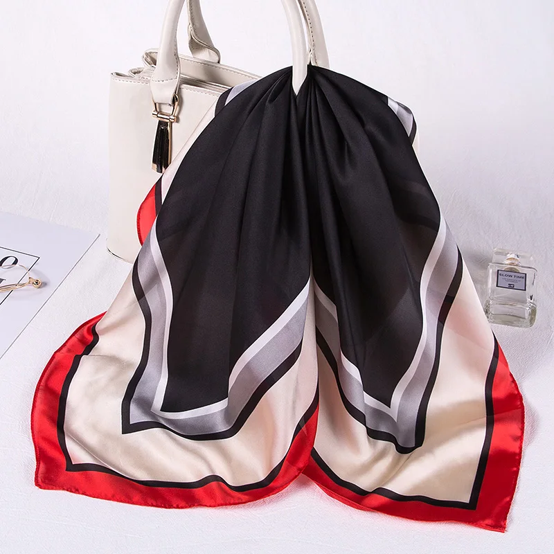 

70*70 Small square scarf scarf Striped Print scarves female Korean retro chic hair band Korean style of the Spring Drop Ship