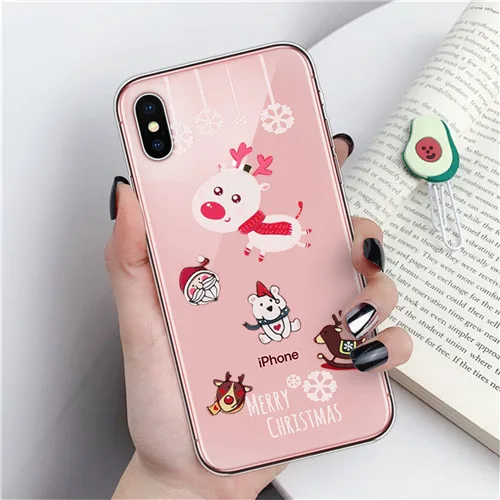 Style 6 Веселый Чехол для телефона с рождественским рисунком для iPhone 11 X XR XS Max 8 7 6 6s Plus мультяшный Санта Клаус Лось мягкий чехол из термополиуретана и силикона чехол для пар s - Цвет: Style 6