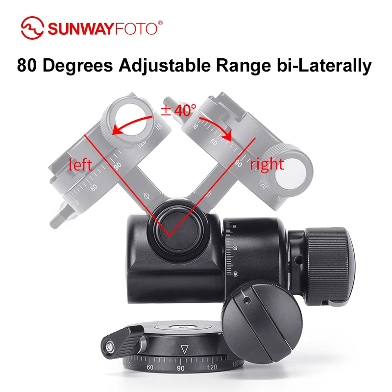 SUNWAYFOTO GH-PRO II tripod gear head panoramic head for dslr camera panorama head arca swiss with one free quick release plate