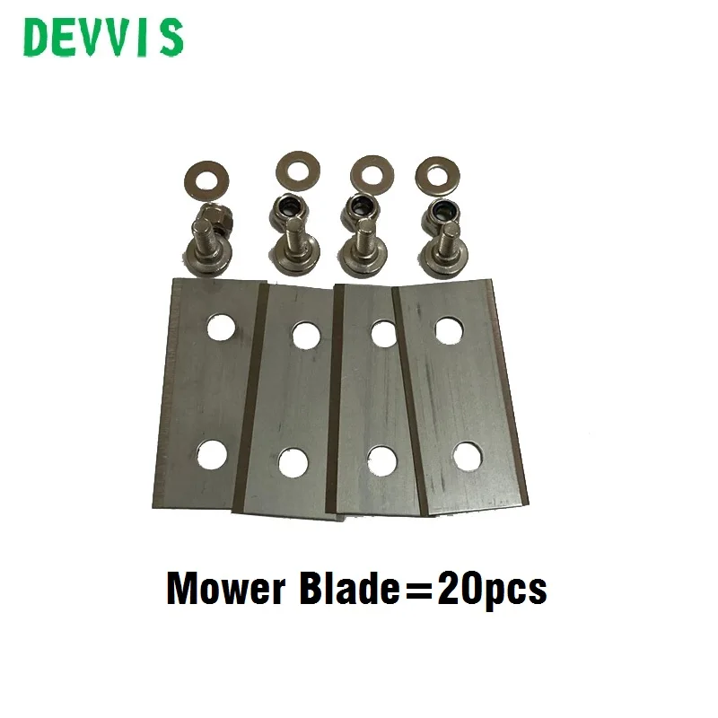 Robot Lawn Mower Parts -20pcs Cutting BladeKnife for DEVVIS Robot Lawn Mower E1600T/E1600/E1800T/E1800/E1800S/H750T/H750