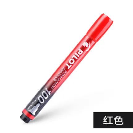 1pcs PILOT Marker SCA-100 Oily Marker Pen Oily Box Head Marker SCA-100 F Tsui Quick-drying ink is not easy to smudge - Цвет: Красный