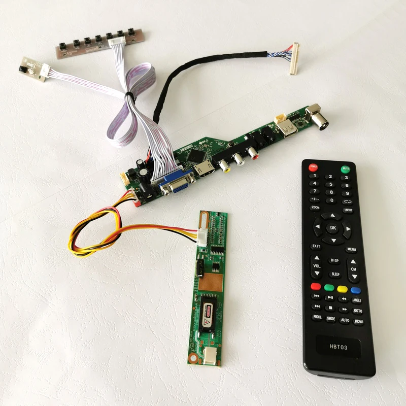 Для N141I1/N141I3 14," 1280*800 VGA+ HDMI+ аудио+ USB+ RF+ пульт дистанционного управления LVDS 30-Pin 1-CCFL ноутбук ПК ЖК-экран плата контроллера DIY kit