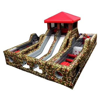 

Customized Giant Commercial Grade Inflatable Outdoor Obstacle Course Inflables Slide Bouncy Castle Sports Game for Adult Kids