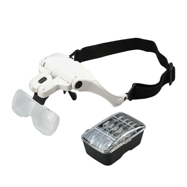 Headband Magnifier 10x Led Light - Headband Magnifier Led Light Head Lamp -  Aliexpress